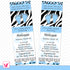 Baby Shower Ticket Invitation Blue Black Zebra
