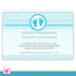 turquoise polka dot baby shower invitation
