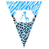 Giraffe Blue Flag Banner Baby Shower