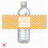 Orange Chevron Bottle Label Birthday Baby Shower Printable
