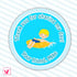 Summer Pool Party Thank You Tag Label Sticker Kids Birthday