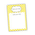 Yellow Chevron Blank Invitation Thank You Card Bridal Baby Shower Birthday