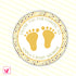 Yellow Thank You Tag Favor Label Sticker Unisex Baby Shower