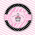Diva Zebra Girl Birthday Thank You Tag Label Sticker Pink Black