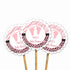 Jungle Pink Baby Shower Cupcake Toppers
