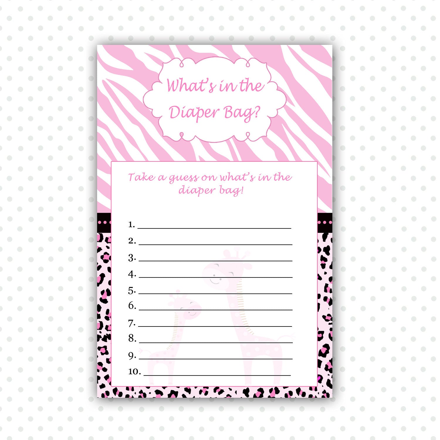 baby shower game