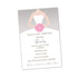 Dress Invitation Bridal Shower Sweet 16 Silver Pink