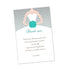 Grey Turquoise Bridal Shower Thank You Card Note