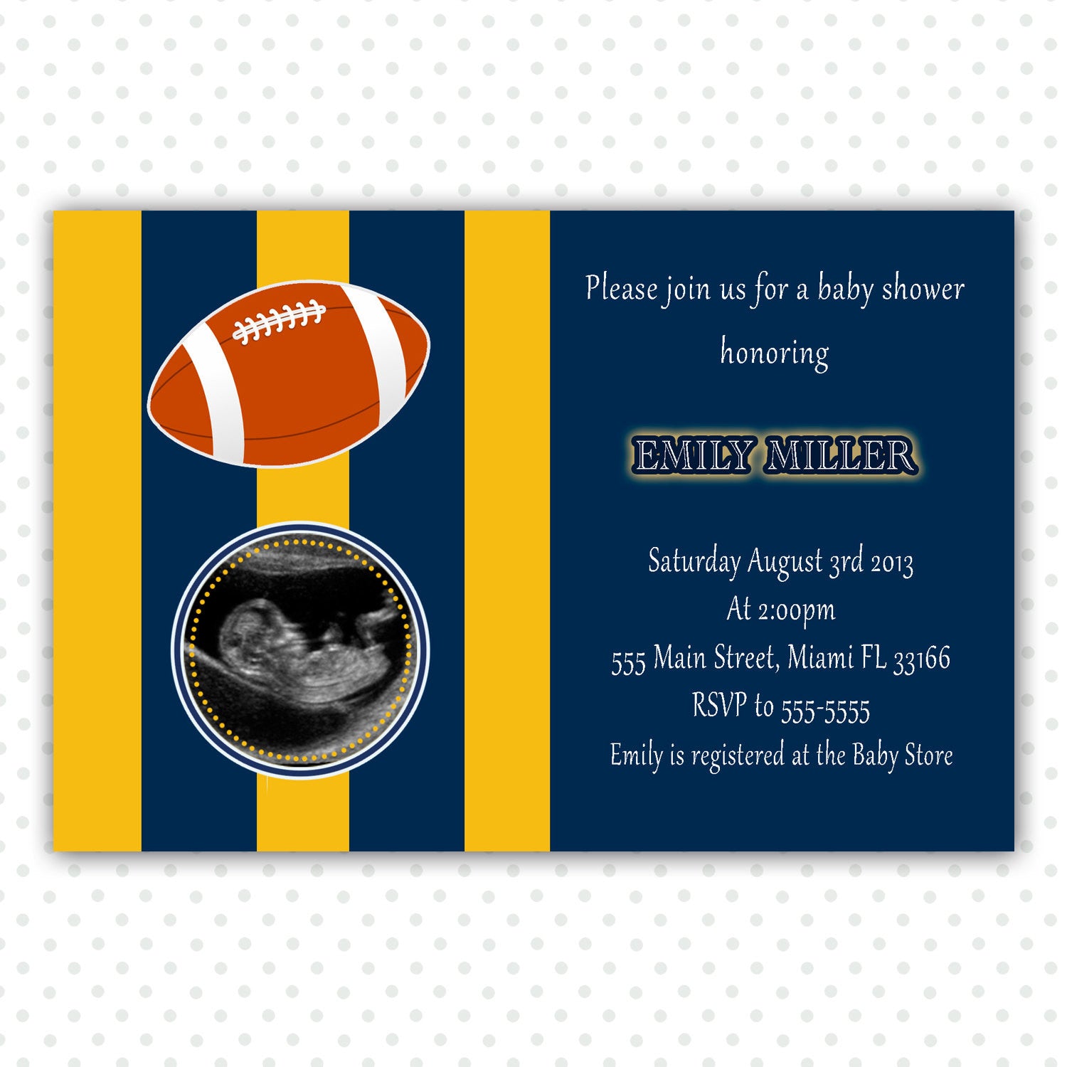 american football invitation