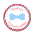 Red Blue Bowtie Favor Tag Label Sticker Little Man Birthday Baby Shower