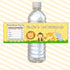 Jungle Yellow Bottle Label Baby Shower Birthday