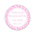Pink Polka Dots Thank You Tag Label Sticker Baby Girl Shower