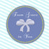 Ribbon Thank You Tag Favor Label Sticker Baby Shower Birthday