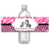 Pink Zebra Baby Shower Bottle Label Printable Favor Stickers