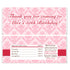 Birthday Thank You Candy Bar Wrapper Label Pink