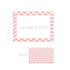 Coral Pink Chevron Food Label Wedding Place Seating Name Card
