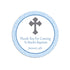 Blue Polka Dots Boy Christening Baptism Thank You Tag Label Sticker