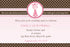 Giraffe Invitation Pink Brown Girl Birthday Baby Shower