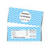Chevron Blue Birthday Candy Bar Wrapper Label