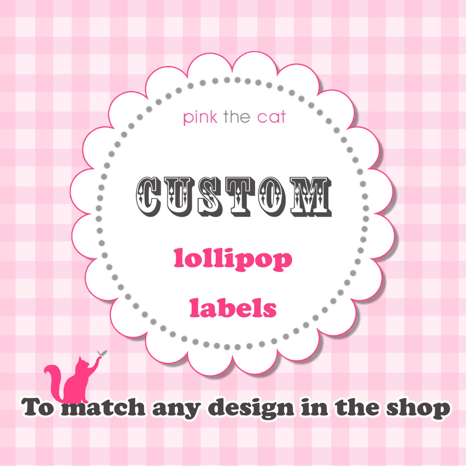 Matching Cake Pop Labels & Lollipop