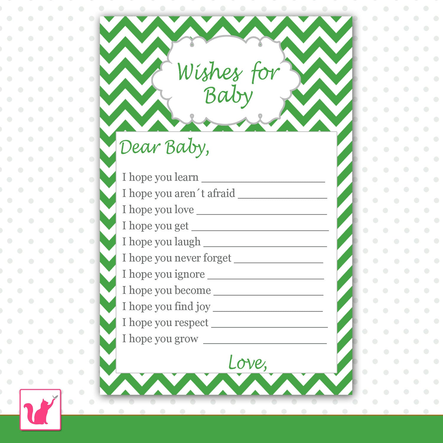 Matching Wishes For Baby Cards