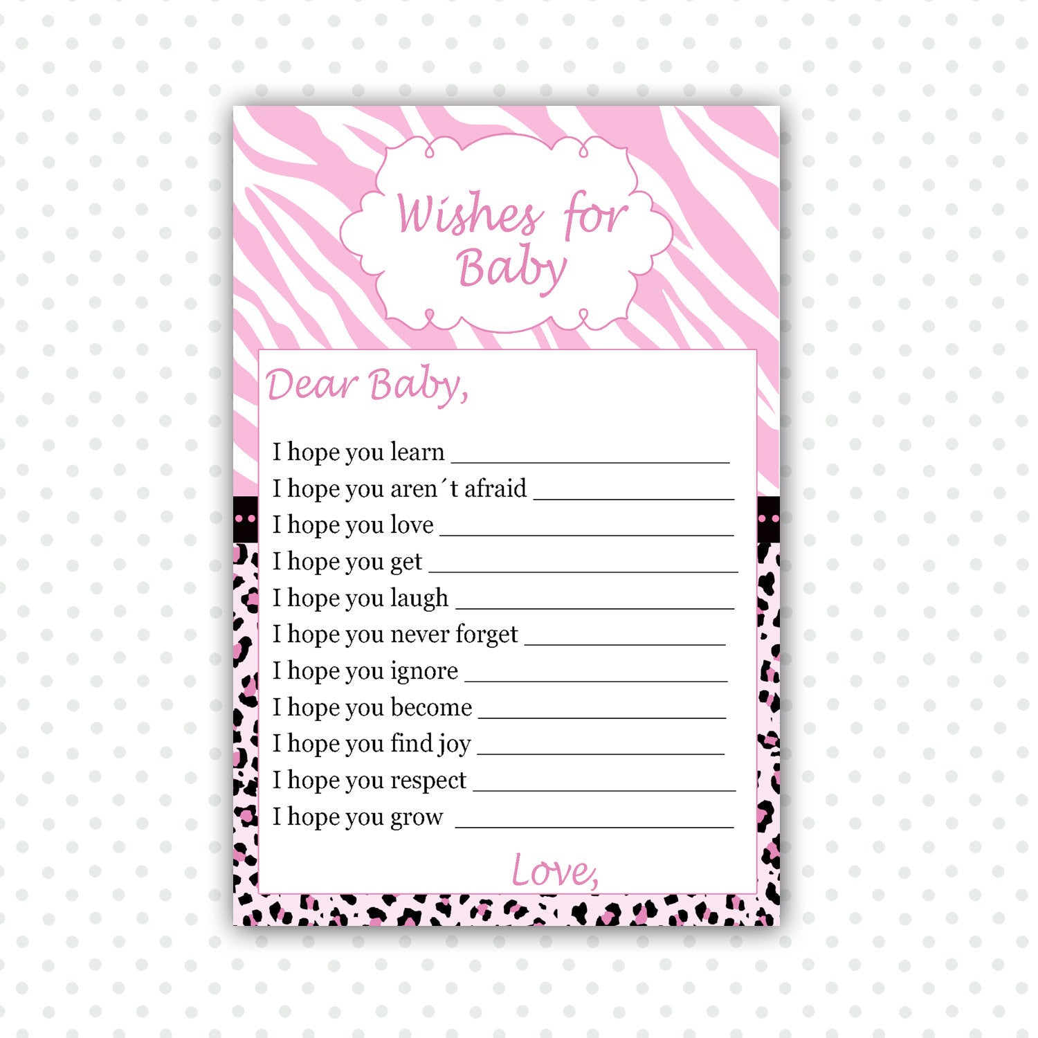 Matching Wishes For Baby Cards