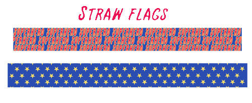 Matching Straw Flags