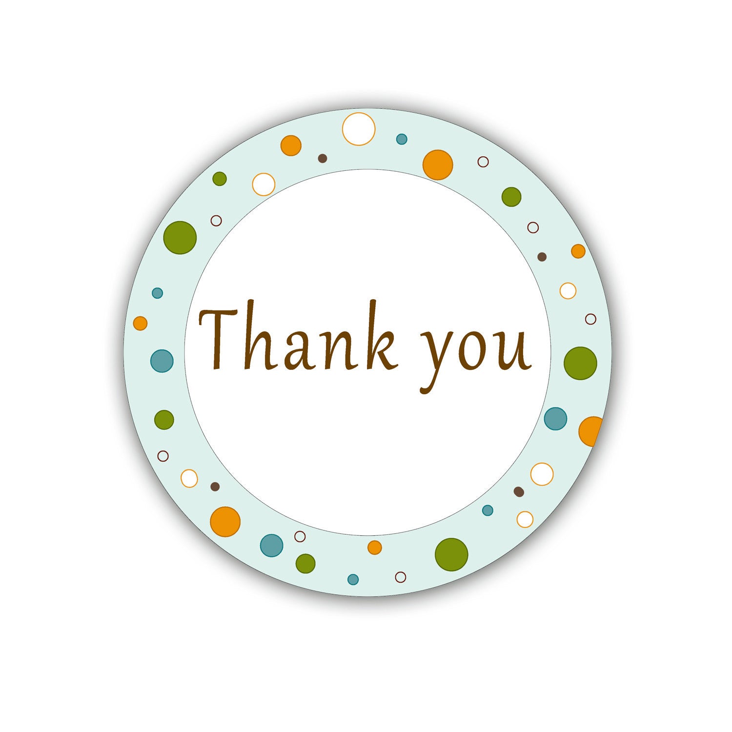 Green Polka Dots Party Thank You Tag - Printable Party Tag Birthday Party Favors Baby Shower Favor Birthday Favors