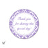 Purple Damask Adult Birthday Party Sticker Tag Label Bridal Baby Shower