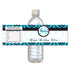 Turquoise Black Adult Birthday Party Bottle Label