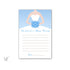 Bridal Shower Advice Card Blue Polka Dots