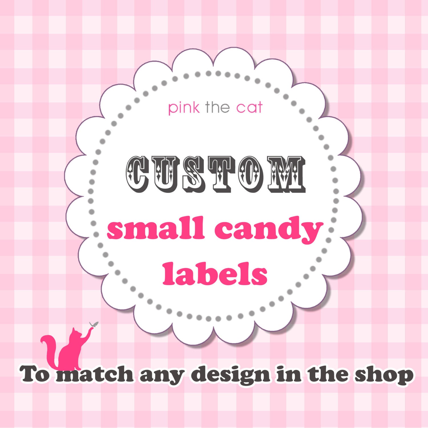 Matching Small Round Candy Labels 0.75 inch