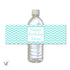 Teal Blue Chevron Bottle Label Birthday Baby Shower