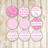 Pink Elephant Small Candy Labels Sticker Baby Shower