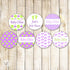 Purple Small Candy Label Sticker Baby Shower