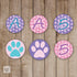 Pawty Paw Small Candy Labels Girl Birthday Purple Pink