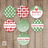 Bridal Shower Small Candy Label Sticker Christmas