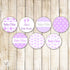 Purple Baby Shower Small Candy Label Sticker