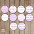 Purple Small Candy Label Sticker Baby Shower