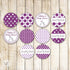 Elephant Purple Small Candy Label Sticker Baby Shower