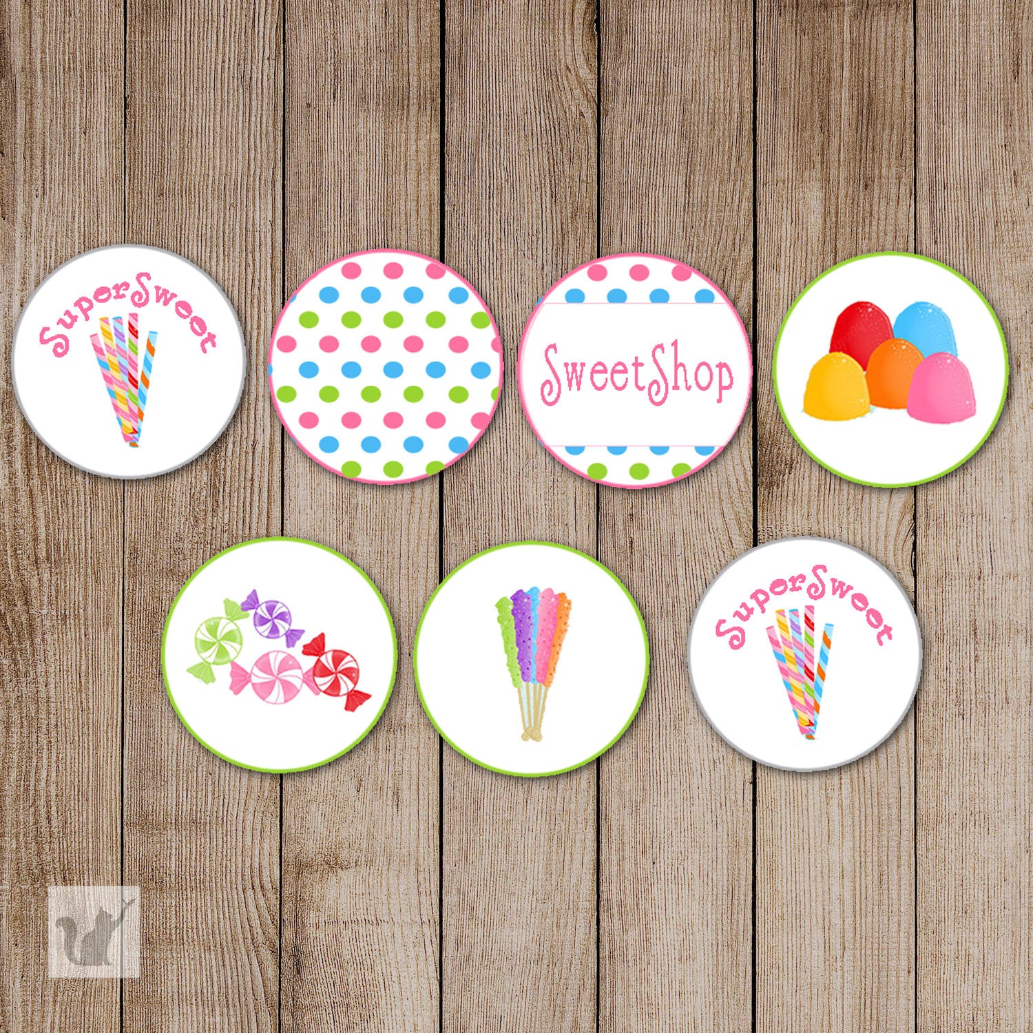 Sweets Small Candy Label Sticker Birthday Baby Shower