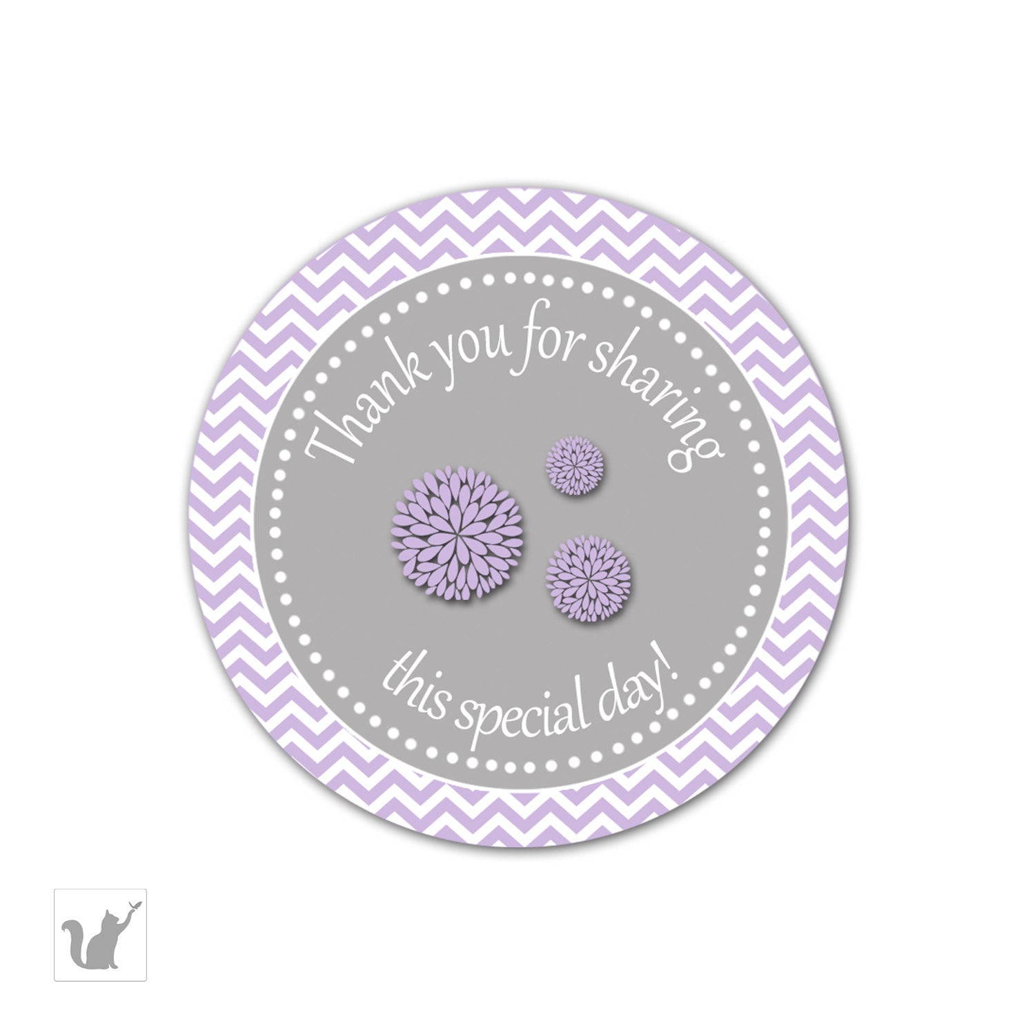 Peony lavender favor label sticker tag birthday baby shower printable