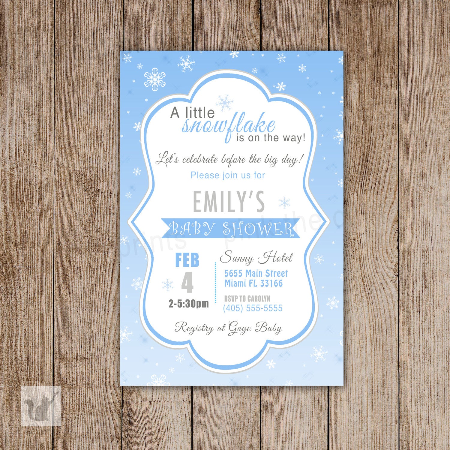 winter wonderland invitation