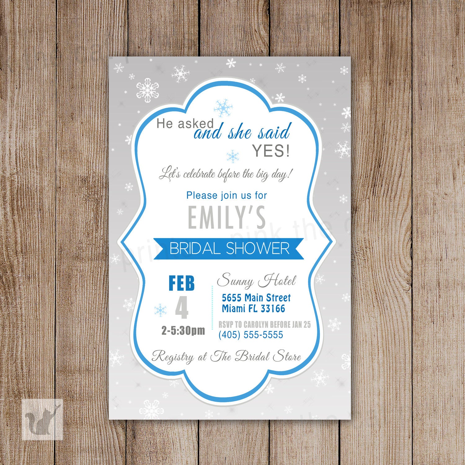 bridal shower invitation