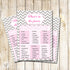 Whats In The Purse Bridal Shower Game Pink Chevron