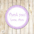 Purple Chevron Favor Tag Sticker Label Birthday Baby Shower