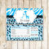 Giraffe Candy Bar Wrapper Baby Boy Shower Blue