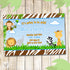 jungle zebra birthday invitation