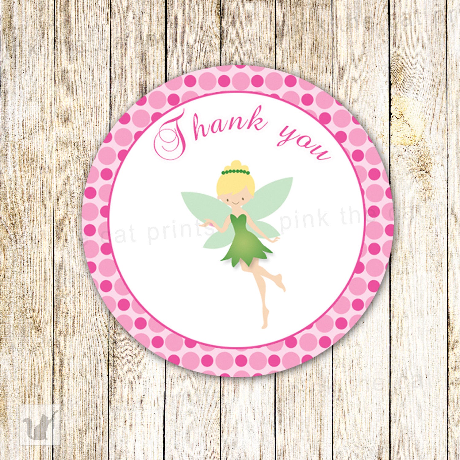 Fairy Gift Favor Label Tag Birthday Baby Shower Printable