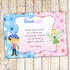 Pirate Fairy Thank You Card Note Kids Birthday Party